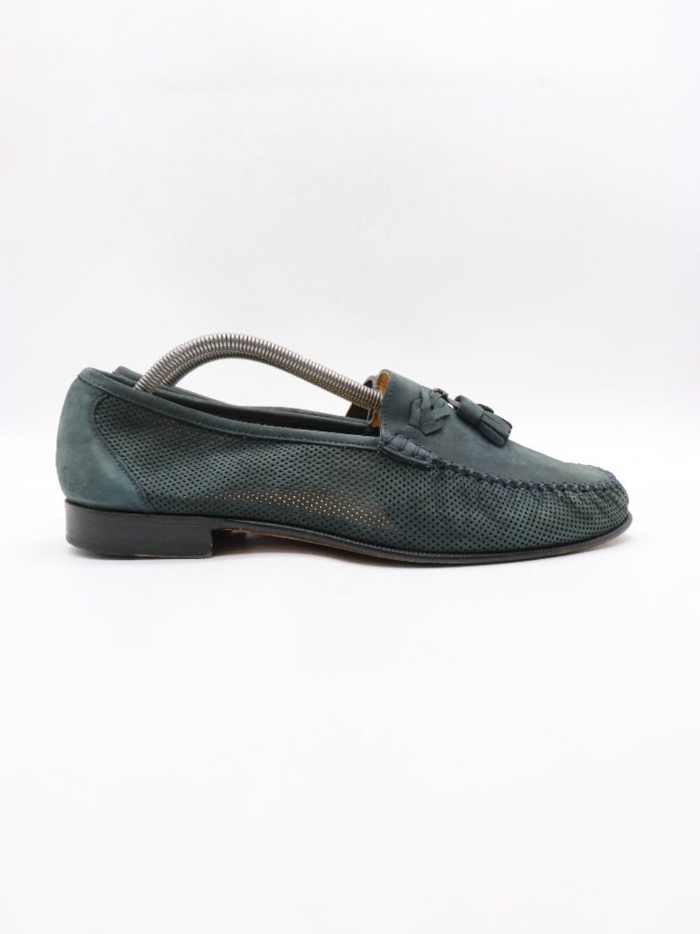 Moreschi Tassel Loafers Men's Size 11 Hunter Green Leather Wingtip Dress Shoes